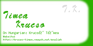 timea krucso business card